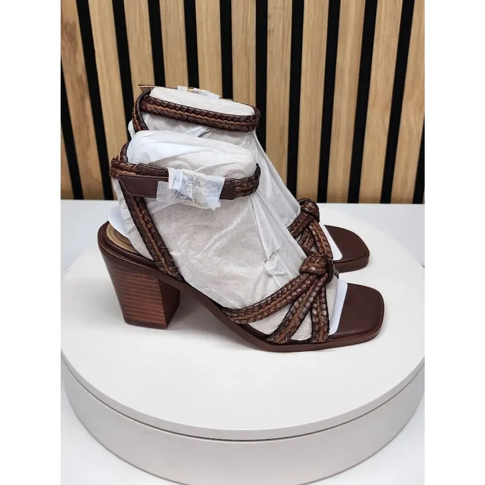NEW - Giani Bernini Renaee Women’s Brown Woven Block Heel Sandals - Size 8.5 M - Picture 3 of 6
